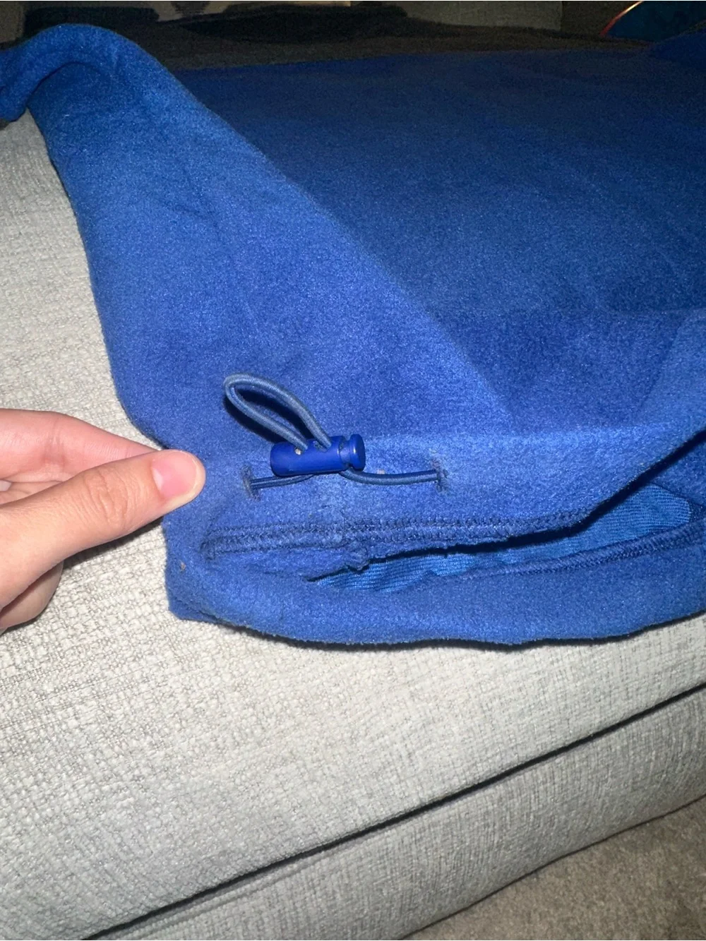 Columbia Gray Fleece Jacket with Blue Trim